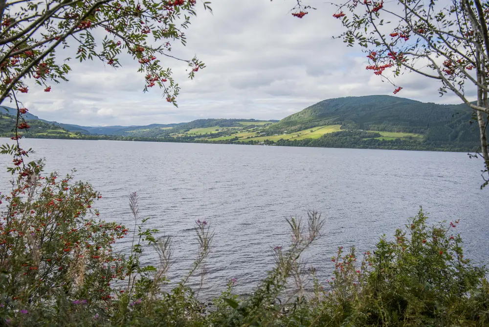 View over Loch Ness and hills beyond from Change House